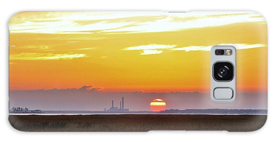 Indian River Inlet Galaxy Case featuring the photograph Sunset at the Indian River Power Plant by Kim Bemis