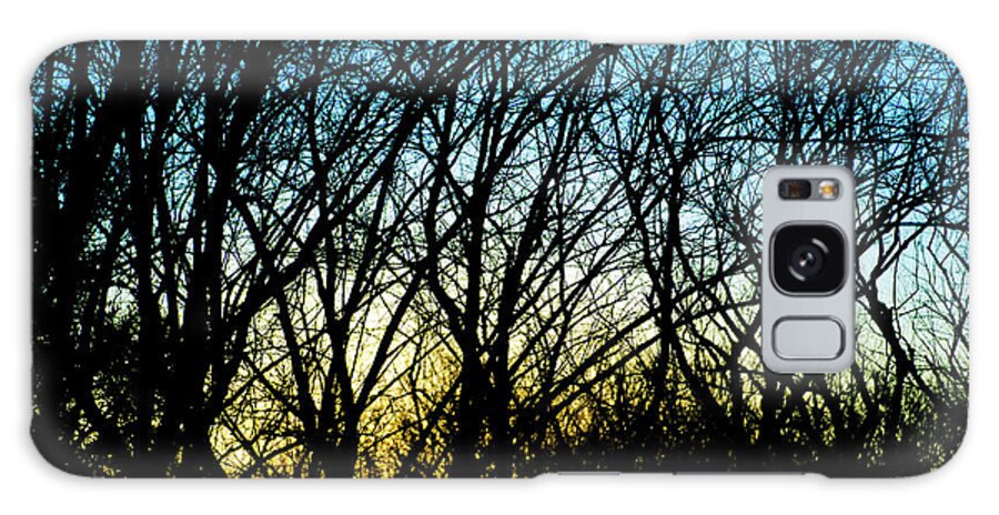 Photograph Galaxy Case featuring the photograph Sunset Behind Trees by Larah McElroy