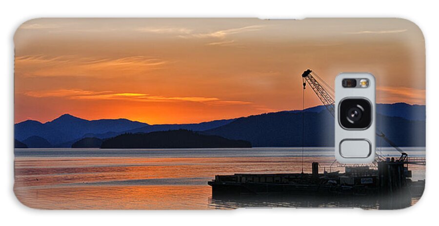 Alaska Galaxy Case featuring the photograph Sunset in Wrangell by Betty Eich