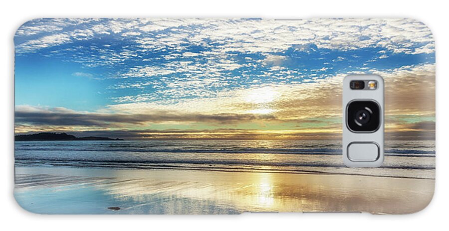 Tranquility Galaxy Case featuring the photograph Sunset On Carmel Beach, California by Alvis Upitis