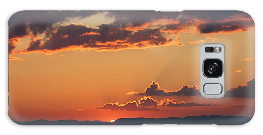Sunset Galaxy Case featuring the photograph Sunset on Pilot Mountain by Bill TALICH