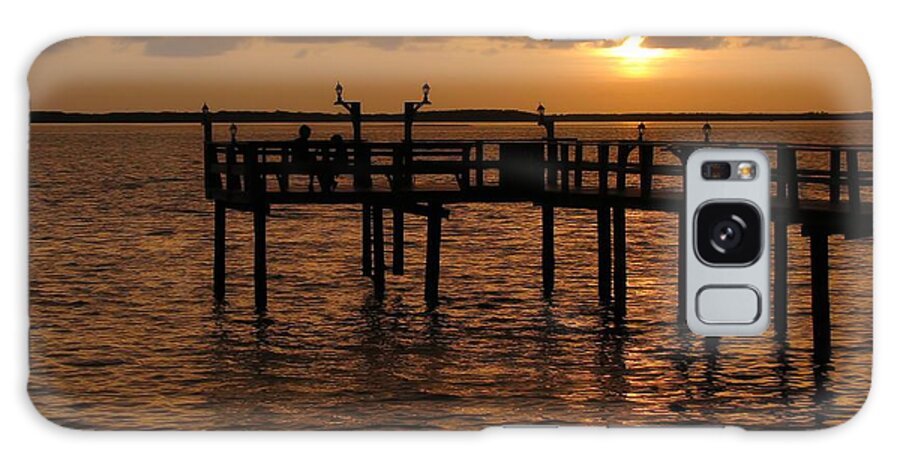 Florida Galaxy Case featuring the photograph Sunset On The Dock by Peggy Hughes