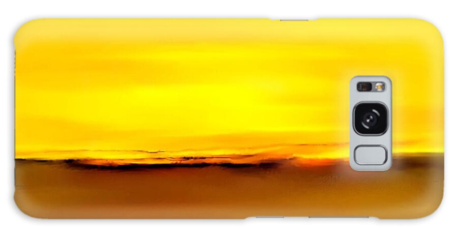 Fineartamerica.com Galaxy Case featuring the painting Sunset over Landscape #2 by Diane Strain