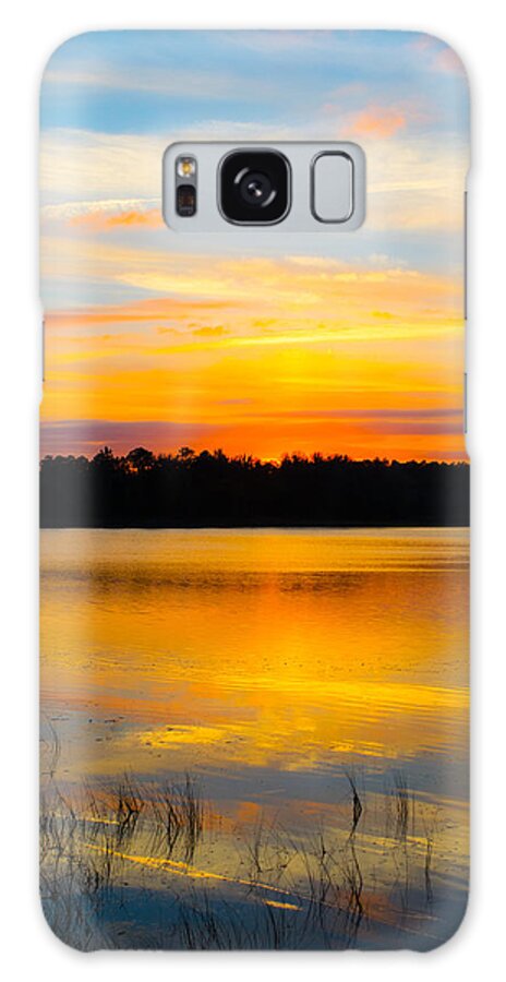 Sunset Galaxy S8 Case featuring the photograph Sunset Over The Lake by Parker Cunningham