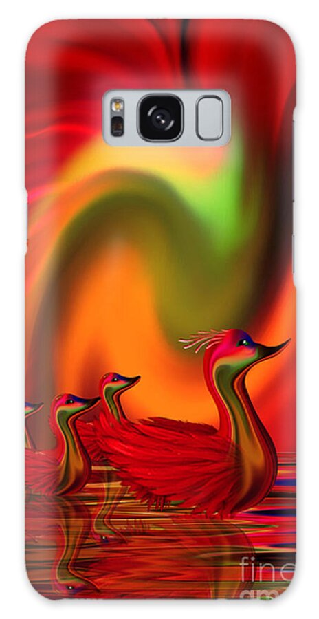 Sunset Promenade Galaxy Case featuring the digital art Sunset promenade - fantasy art by Giada Rossi by Giada Rossi