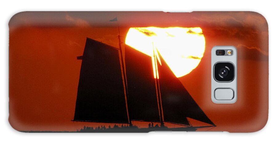 Orange Galaxy Case featuring the photograph Key West Sunset Sail 5 #1 by Bob Slitzan