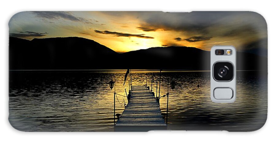 Lake Galaxy Case featuring the photograph Sunset Skaha Lake by Guy Hoffman