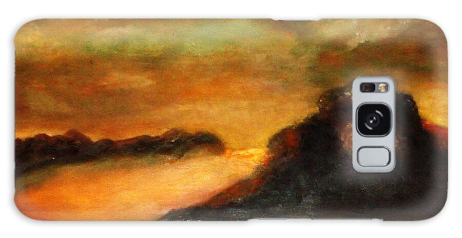 Sunset Galaxy Case featuring the painting Sunset by Yael VanGruber