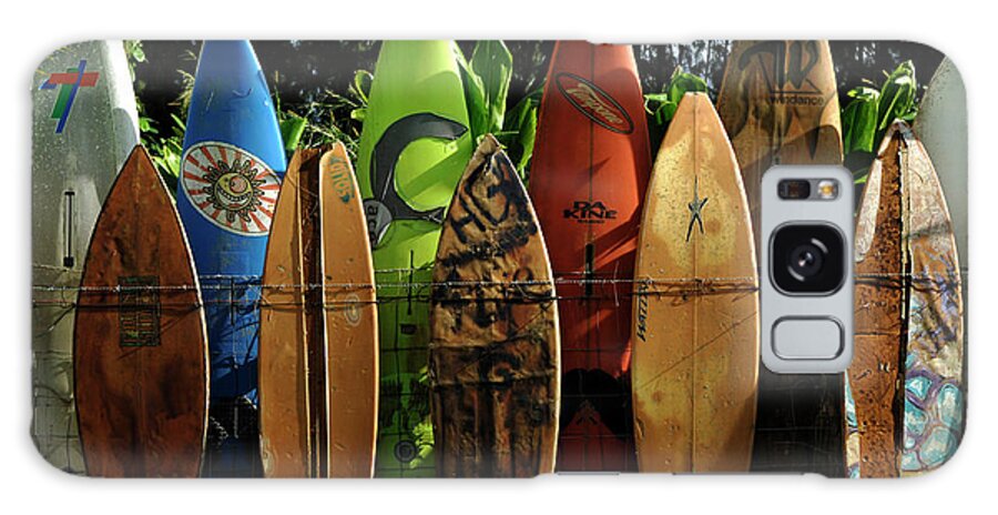 Hawaii Galaxy Case featuring the photograph Surfboard Fence 4 by Bob Christopher