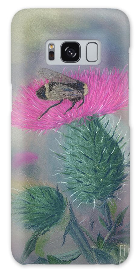 Thistle Galaxy Case featuring the painting Sweet and Prickly by Lynn Quinn
