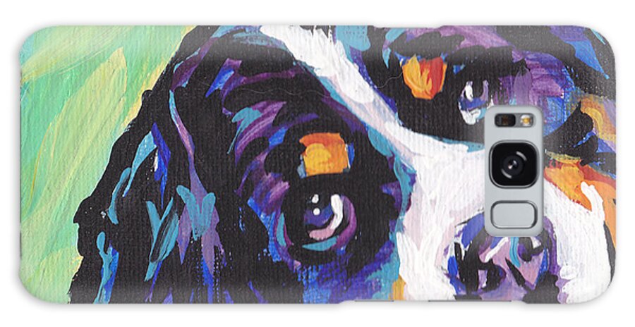Bernese Mountain Dog Galaxy Case featuring the painting Sweet Berner by Lea S