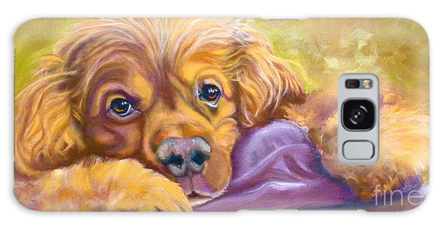Dog Galaxy S8 Case featuring the painting Sweet Boy Rescued by Susan A Becker