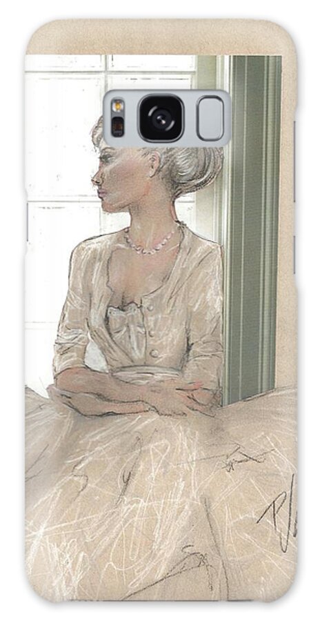 Woman Galaxy Case featuring the drawing Sweet Lady Anne by PJ Lewis