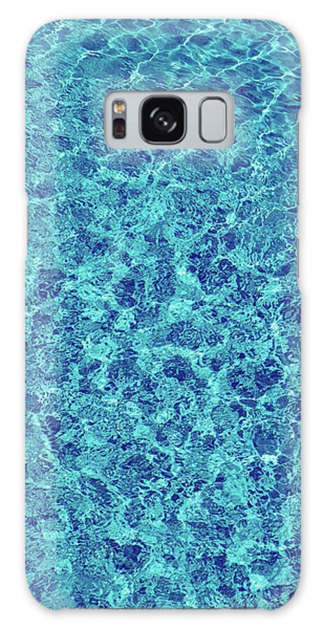 Swimming Pool Galaxy Case featuring the photograph Swimming Pool Water Pattern, Cancun by Dallas Stribley