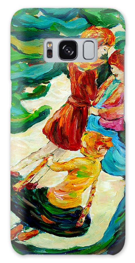 Children Swinging Galaxy Case featuring the painting Swinging in the Park by Naomi Gerrard