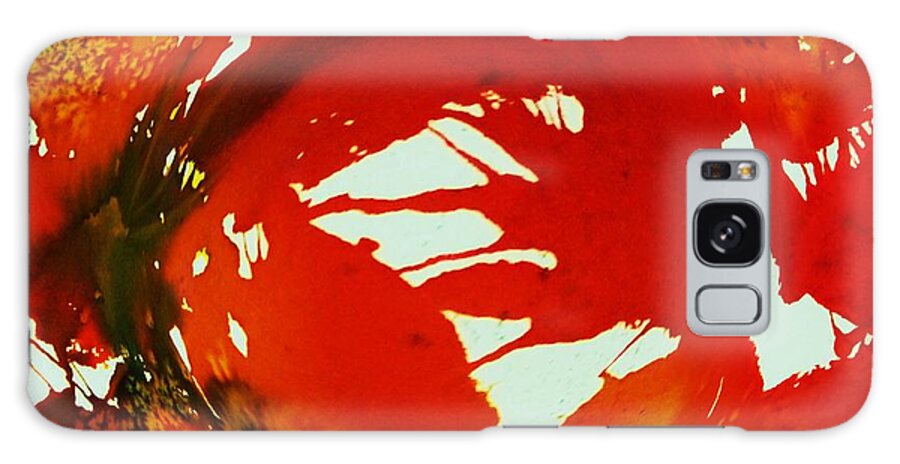Swirling Galaxy Case featuring the painting Swirling Crimson Abstract by Ellen Levinson