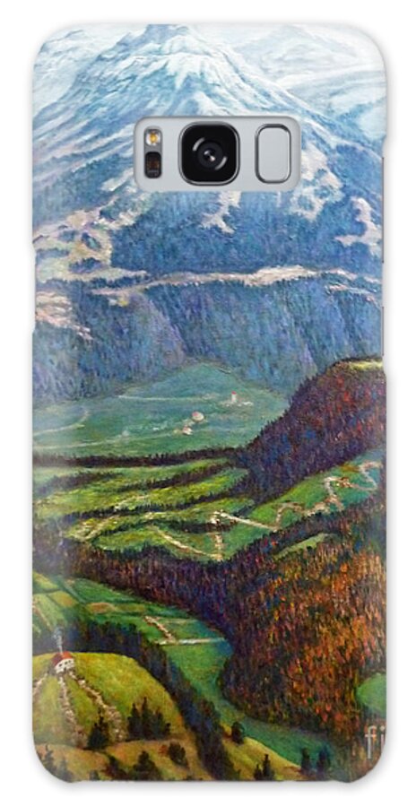 Swiss Galaxy S8 Case featuring the painting Swiss Alps by Cheryl Del Toro