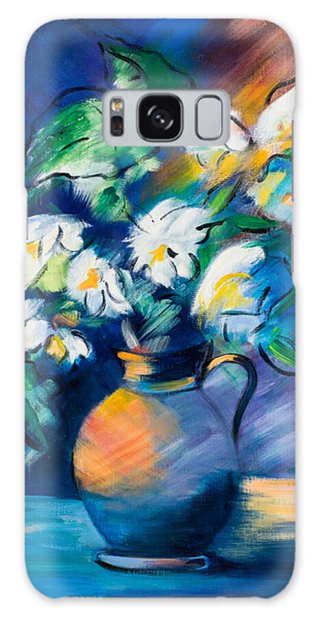 Bouquet Galaxy Case featuring the painting Symphony in Blue by Elise Palmigiani