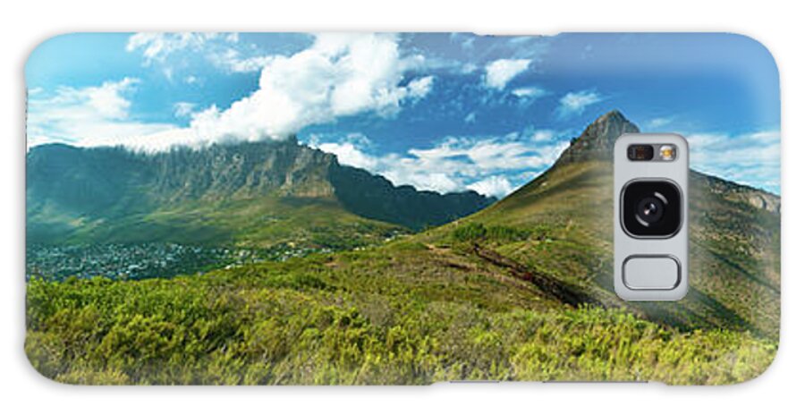 Water's Edge Galaxy Case featuring the photograph Table Mountain Cape Town Panorama by Ferrantraite