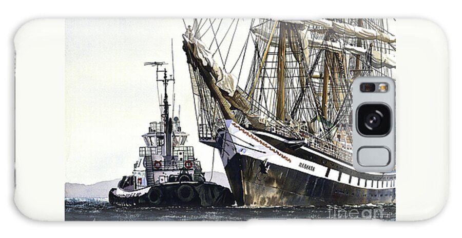 Tall Ship Fine Art Prints Galaxy Case featuring the painting Tall Ship PALLADA by James Williamson