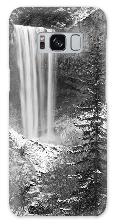 Ice Galaxy Case featuring the photograph Tamanawas Falls in Winter by Jon Ares
