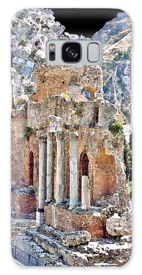 Taormina Galaxy Case featuring the digital art Taormina Amphitheater by John Vincent Palozzi