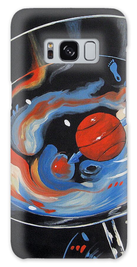 Tar Heel Galaxy S8 Case featuring the painting Tar Heel Martini 2011 by Torrie Smiley