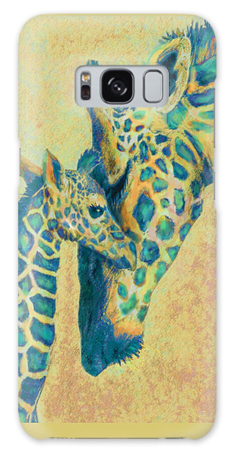 Giraffe Galaxy Case featuring the digital art Teal Giraffes by Jane Schnetlage