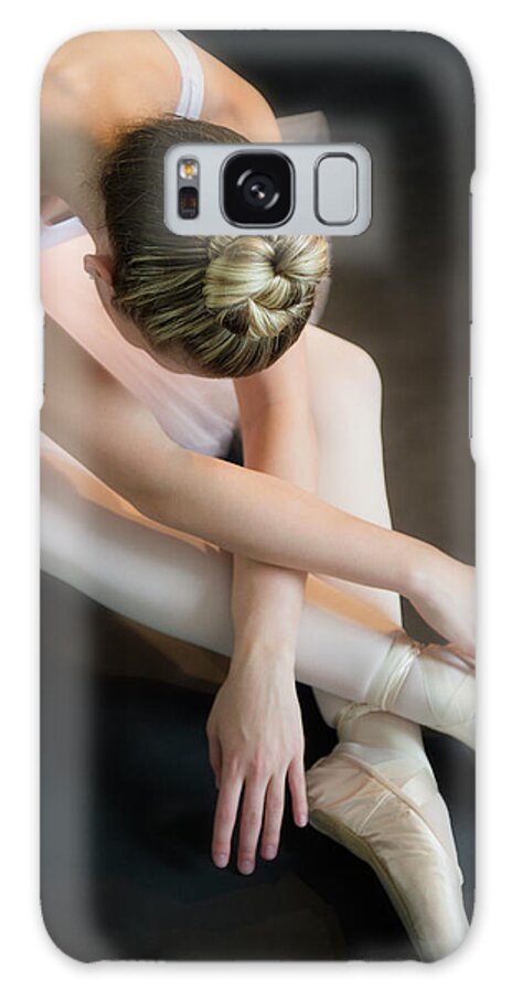 Ballet Dancer Galaxy Case featuring the photograph Teenage 16-17 Ballerina Bending Over by Jamie Grill