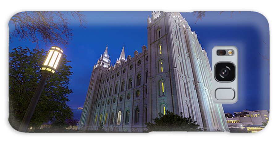 Mormon Galaxy Case featuring the photograph Temple Perspective by Chad Dutson