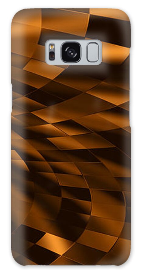 Brown Abstract Galaxy S8 Case featuring the digital art Temporal Chessboard by Judi Suni Hall