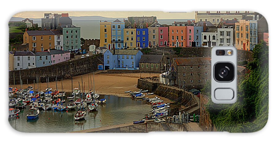 Tenby Galaxy Case featuring the photograph Tenby Harbour in the Morning by Jeremy Hayden