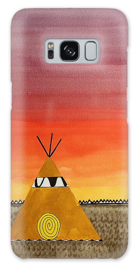 Teepee Galaxy S8 Case featuring the painting Tepee or Not Tepee original painting by Sol Luckman