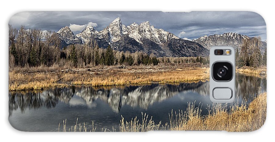 Wyoming Galaxy Case featuring the photograph Teton Mirror by Robert Fawcett