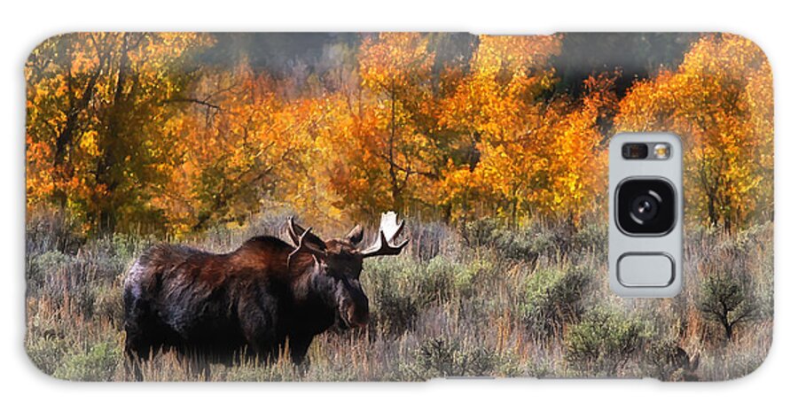 Moose Galaxy Case featuring the photograph Teton Moose by Clare VanderVeen