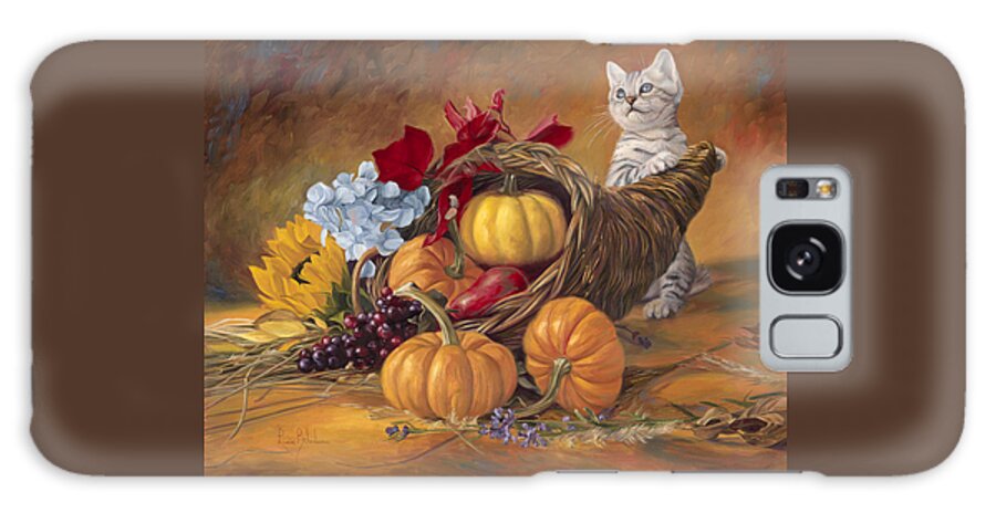 Cat Galaxy Case featuring the painting Thankful by Lucie Bilodeau