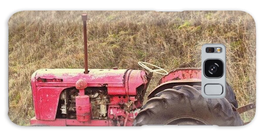 Mashine Galaxy Case featuring the photograph That Little #red #tractor From #norfolk by Linandara Linandara