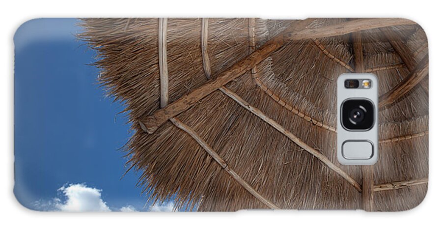 Beach Galaxy S8 Case featuring the photograph Thatched Umbrella by Kyle Lee