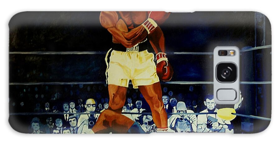 Iconic Athelete Muhammad Ali Vs. Sonny Liston Galaxy Case featuring the painting The 2nd Fight by Femme Blaicasso