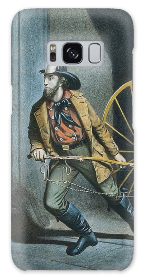 19th Century Art Galaxy Case featuring the photograph The American Fireman Always Ready by Chris Bordeleau
