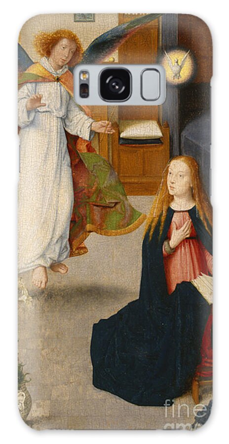 Annunciation Galaxy S8 Case featuring the painting The Annunciation by Gerard David
