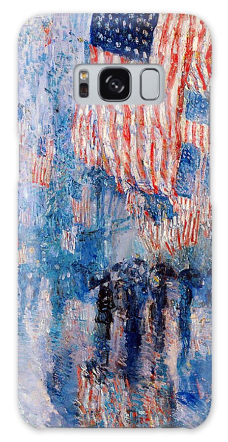 Frederick Childe Hassam Galaxy Case featuring the digital art The Avenue In The Rain by Frederick Childe Hassam