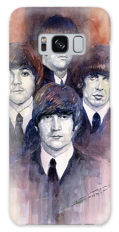 Watercolor Galaxy Case featuring the painting The Beatles 02 by Yuriy Shevchuk