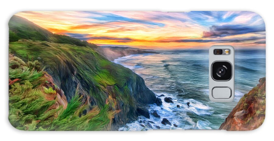 Sunset Galaxy Case featuring the painting The Beauty of Big Sur by Michael Pickett