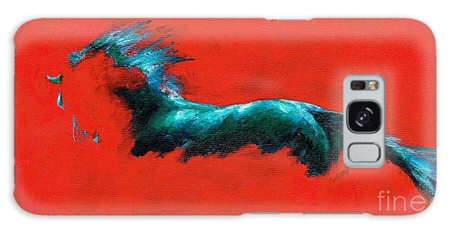Equine Art Galaxy S8 Case featuring the painting The Beginning of Life by Frances Marino