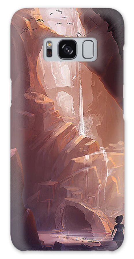 Canyon Galaxy Case featuring the painting The Big Friendly Giant by Kristina Vardazaryan