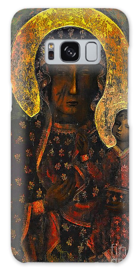 Poland Galaxy Case featuring the painting The Black Madonna by Andrzej Szczerski