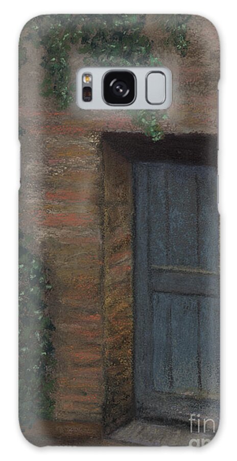 Blue Door Galaxy Case featuring the pastel The Blue Door by Ginny Neece