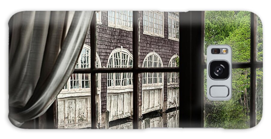 Window Galaxy Case featuring the photograph The Boathouse on Paradise Pond by Marianne Campolongo