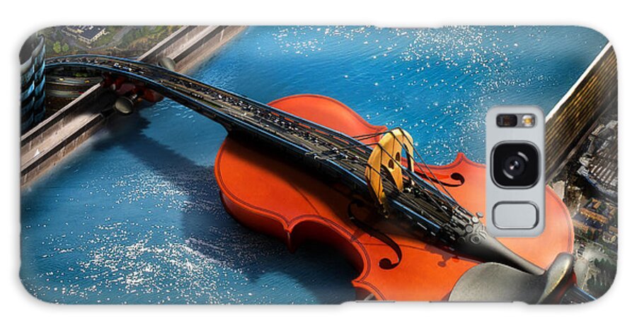 Violin Galaxy Case featuring the digital art The Bridge by Alessandro Della Pietra